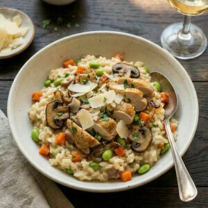 Risotto au Poulet et aux L&eacute;gumes