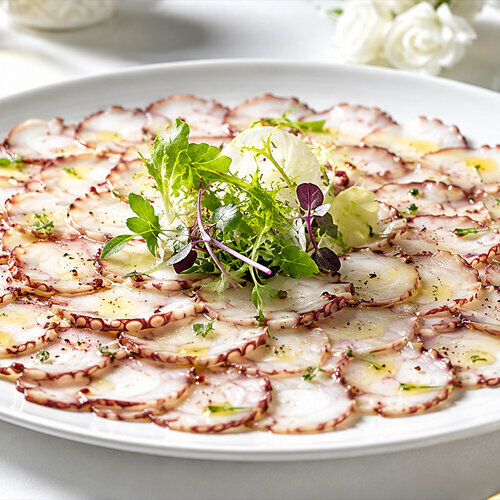 Carpaccio extra de tentacles de poulpe