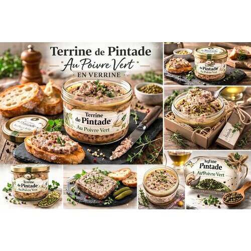 Terrine de Pintade "Au poivre vert" en verrine